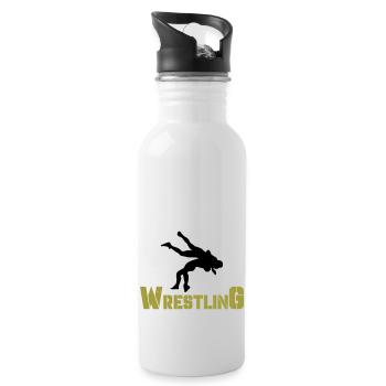 Wrestling - Water bottle with straw - white - Right