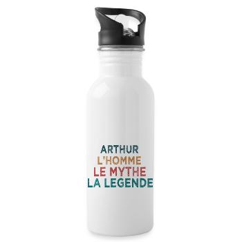 Arthur la légende - Gourde avec paille intégrée - blanc - Droite