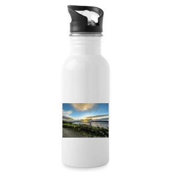 An Irish Sunset - Water bottle with straw - white - Right
