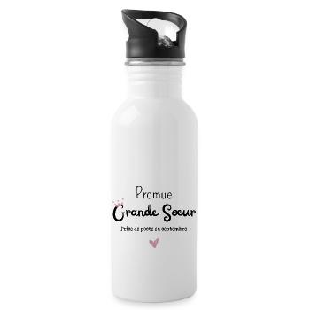 Promue grande soeur en septembre-annonce grossesse - Gourde avec paille intégrée - blanc - Droite