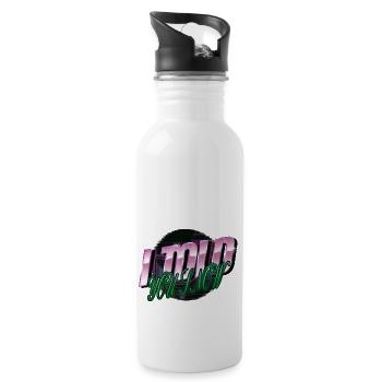 birthday present beard gang christmas present fun - Trinkflasche mit integriertem Trinkhalm - Weiß - Rechts