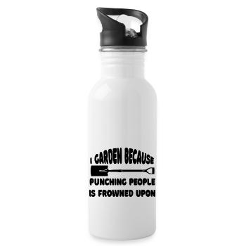 Garden Hobby Gardener Gardener Gardening Gardening - Water bottle with straw - white - Right
