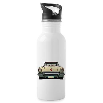 Oldtimer-Spielzeugauto - Trinkflasche mit integriertem Trinkhalm - Weiß - Rechts