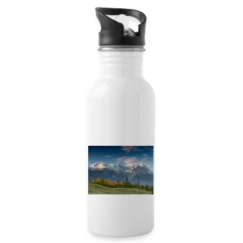 Ambiance automnale sous la Zugspitze - Gourde avec paille intégrée - blanc - Droite