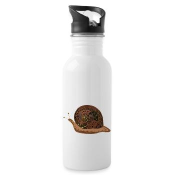 Snail - Water bottle with straw - white - Right