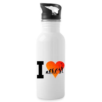 Herren Paddle Tennis Damen Paddle Paddle Court - Trinkflasche mit integriertem Trinkhalm - Weiß - Rechts