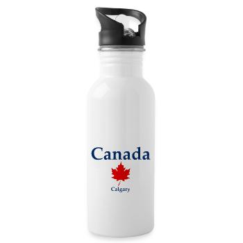 Calgary - Alberta - Canada - Kanada - Gourde avec paille intégrée - blanc - Droite