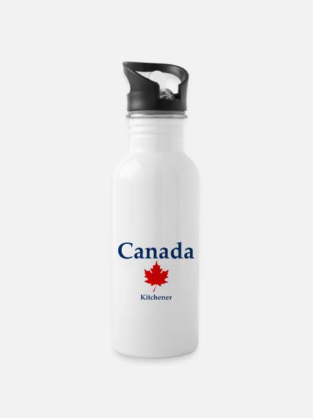 Kitchener - Ontario - Canada - Kanada - Gourde avec paille intégrée - blanc