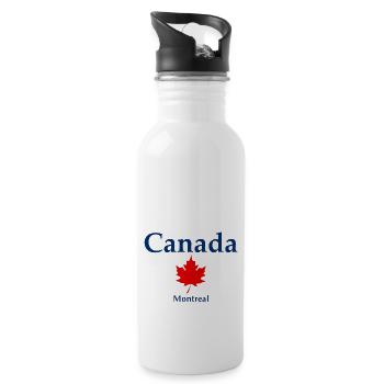 Montreal - Quebec - Canada - Kanada - Québec - Trinkflasche mit integriertem Trinkhalm - Weiß - Rechts