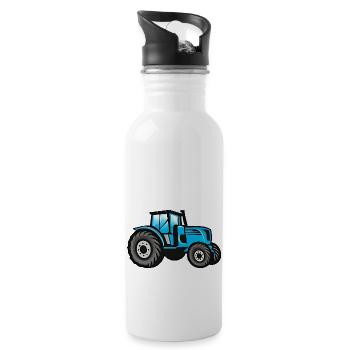 Tracteur Big Blue - Gourde avec paille intégrée - blanc - Droite
