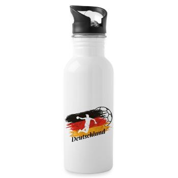 Team Germany Handball Flag Ball Handball Player - Water bottle with straw - white - Right