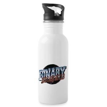quote programming computer bday backend developer - Water bottle with straw - white - Right