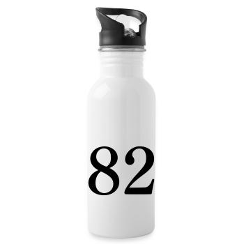 82 - Gourde avec paille intégrée - blanc - Droite