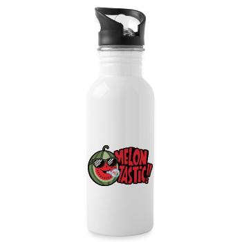MELON TASTIC - Water bottle with straw - white - Right