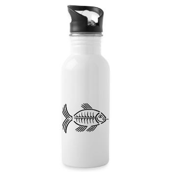 Prehistoric Fish 1.0 - Water bottle with straw - white - Right