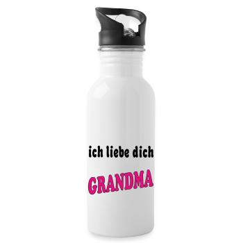 ich liebe dich GRANDMA - Gourde avec paille intégrée - blanc - Droite