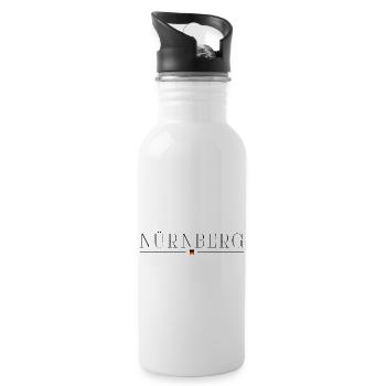 Nürnberg, Deutschland Eleganz Stil Design T-Shirt - Trinkflasche mit integriertem Trinkhalm - Weiß - Rechts