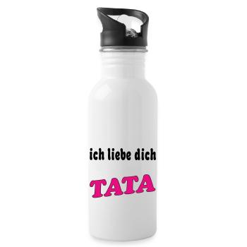 ich liebe dich TATA - Gourde avec paille intégrée - blanc - Droite
