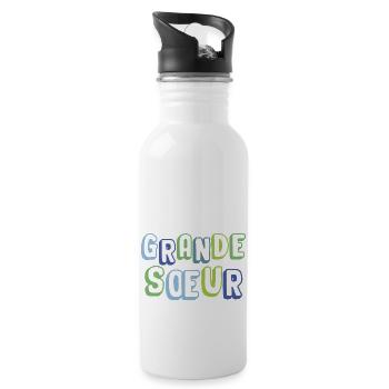 grande sœur, naissance, grossesse - Gourde avec paille intégrée - blanc - Droite
