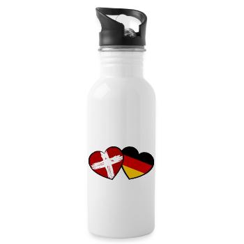 Suisse Allemand Amour - Gourde avec paille intégrée - blanc - Droite