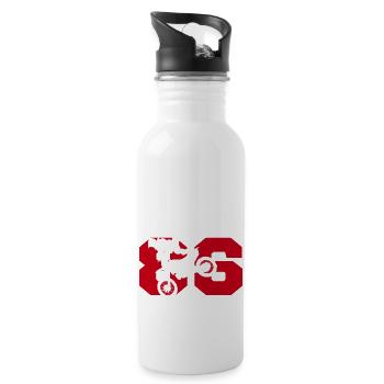 Moto 86 biker - Water bottle with straw - white - Right