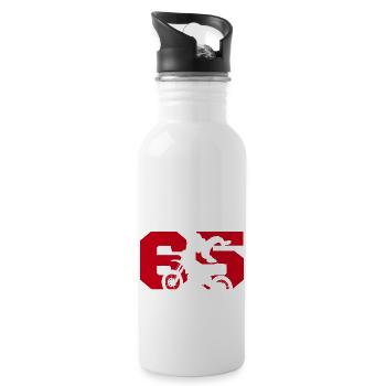 Moto 65 Biker - Trinkflasche mit integriertem Trinkhalm - Weiß - Rechts