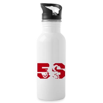 Moto 56 biker - Water bottle with straw - white - Right