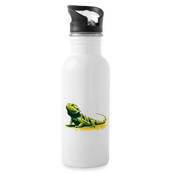 Bartagame - Trinkflasche mit integriertem Trinkhalm - Weiß - Rechts