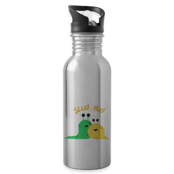 Slug Hug - Water bottle with straw - silver - Right