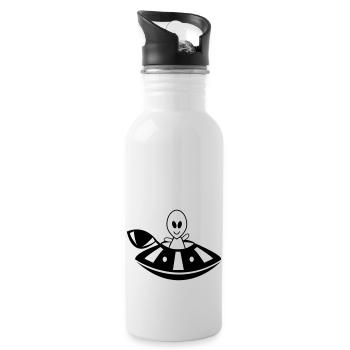 OVNI extraterrestre - Gourde avec paille intégrée - blanc - Droite