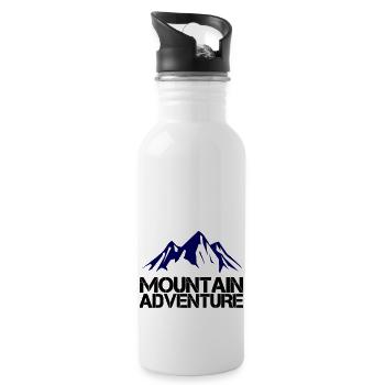 Mountain Adventure - Trinkflasche mit integriertem Trinkhalm - Weiß - Rechts
