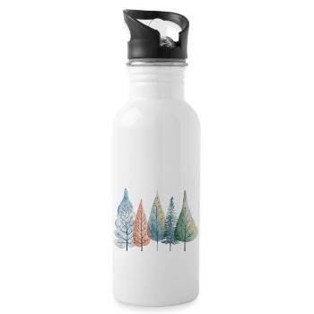 Winter - Water bottle with straw - white - Right