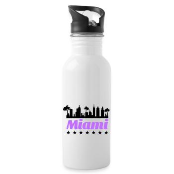 Miami - Water bottle with straw - white - Right