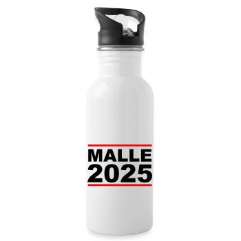 malle 2025 - Trinkflasche mit integriertem Trinkhalm - Weiß - Rechts
