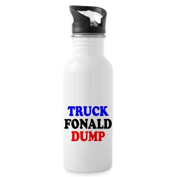 truck fonald dump - Water bottle with straw - white - Right
