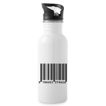 Code Barre Style - Gourde avec paille intégrée - blanc - Droite