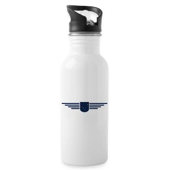 Alaska Fan T-Shirt – USA-Style - Trinkflasche mit integriertem Trinkhalm - Weiß - Rechts