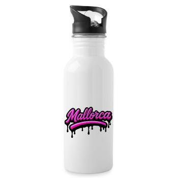 Mallorca Graffiti - Water bottle with straw - white - Right
