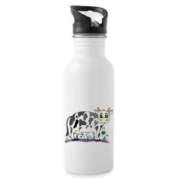 Cow - Water bottle with straw - white - Right