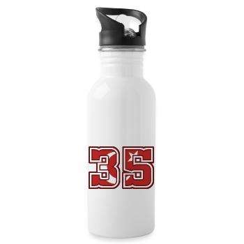 Izmir - Trinkflasche mit integriertem Trinkhalm - Weiß - Rechts
