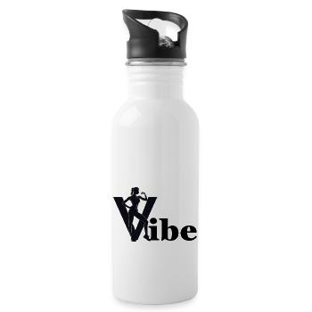 Vibe anmutig - Trinkflasche mit integriertem Trinkhalm - Weiß - Rechts