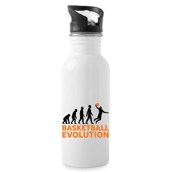 Basketball Evolution Dunk Gift Sports - Gourde avec paille intégrée - blanc - Droite