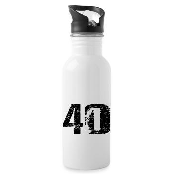 40 Number Leotard - Water bottle with straw - white - Right