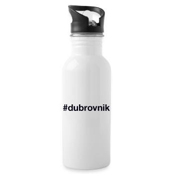Dubrovnik Hrvatska Croatia Kroatien Hashtag - Water bottle with straw - white - Right