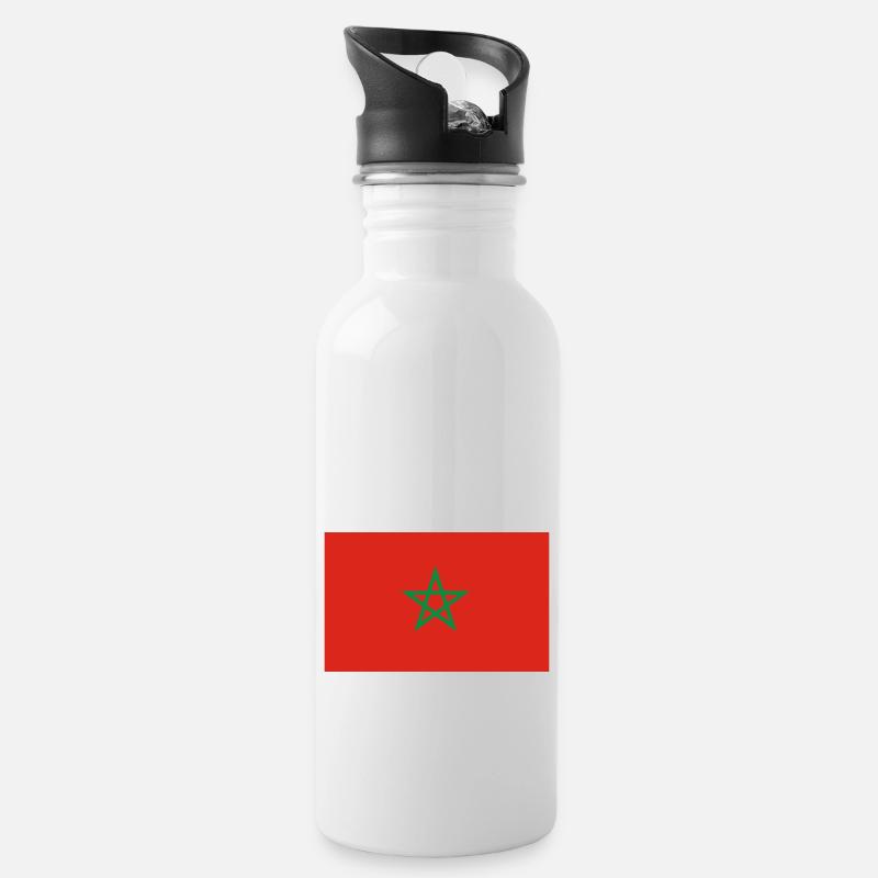 Maroc - Gourde avec paille intégrée - blanc