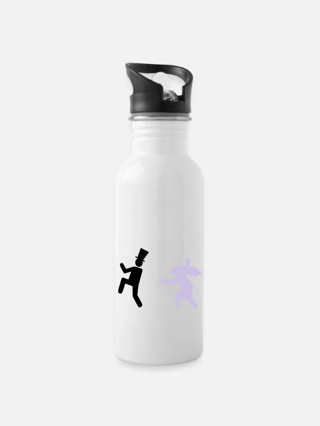 Running Groom - Gourde avec paille intégrée - blanc