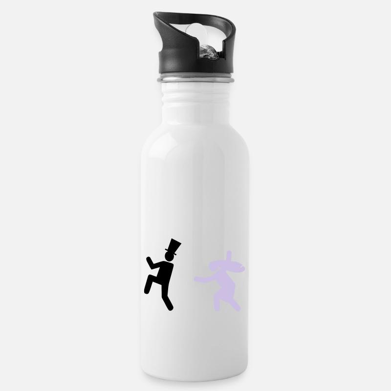 Running Groom - Water bottle with straw - white