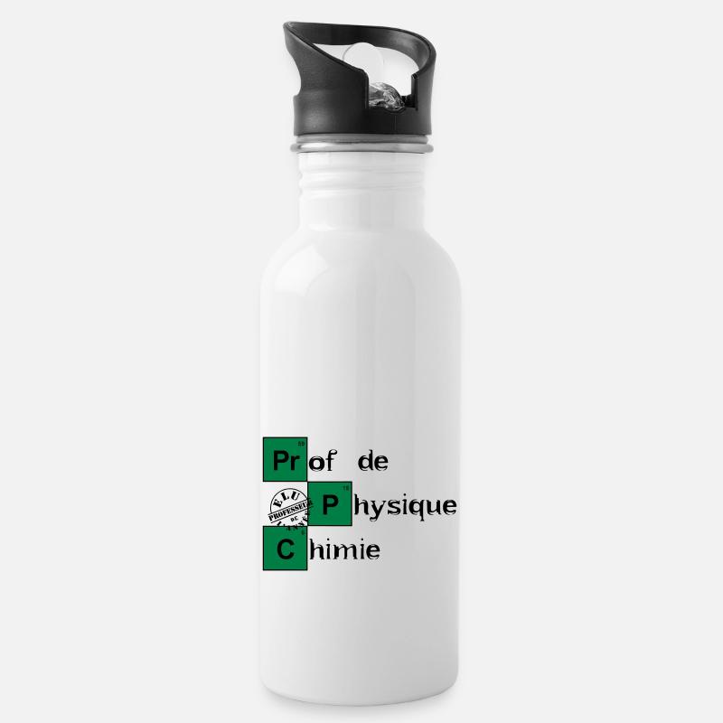 Elu prof de l'année - Physique Chimie - Gourde avec paille intégrée - blanc