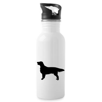 Flat Ruede - Trinkflasche mit integriertem Trinkhalm - Weiß - Rechts