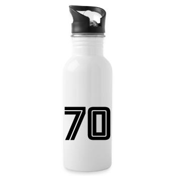 70 - Water bottle with straw - white - Right